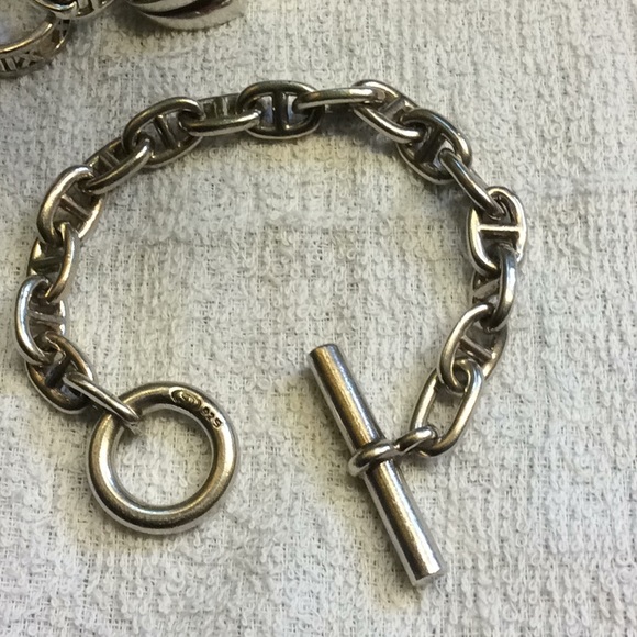 Sterling silver chain anchor bracelet - Picture 2 of 9